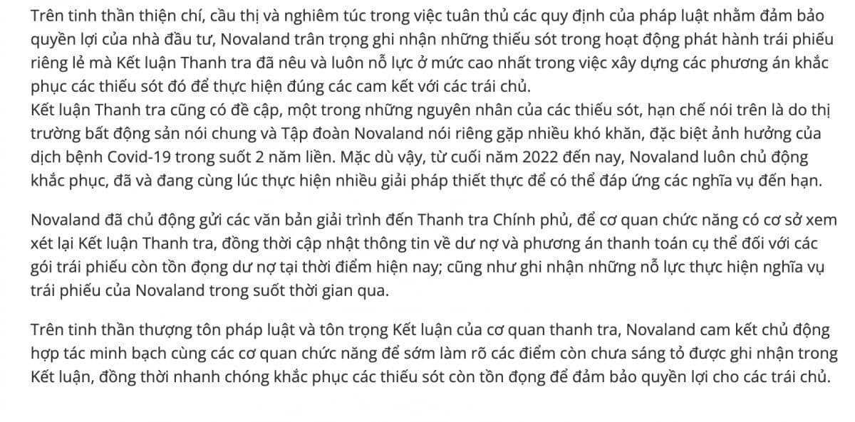 Thanh tra Chính phủ chuyển hồ sơ Novaland cho cơ quan điều tra, 'khổ chủ' lên tiếng