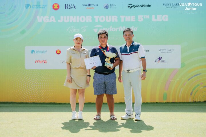 Phạm Thế Nam vô địch chặng 5 VGA Junior Tour 2025 Race to TaylorMade