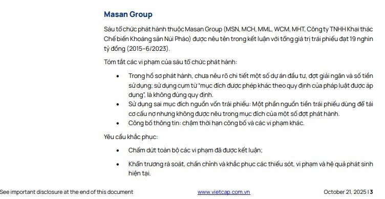 Kết luận thanh tra ghi nhận vi phạm trong quá khứ, sẽ không gây thêm tác động đáng kể đến Novaland, Masan
