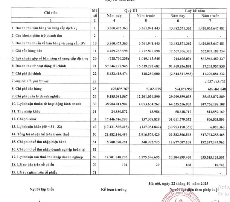 Một doanh nghiệp BĐS thoát lỗ ngoạn mục nhờ đầu tư chứng khoán