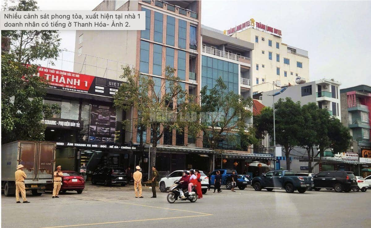 Nhiều cảnh sát phong tỏa, xuất hiện tại nhà 1 doanh nhân có tiếng ở Thanh Hóa
