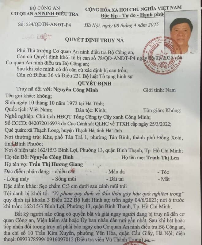 “Ông vua trúng thầu” 3.500 tỷ bị truy nã đặc biệt: Cú sốc với giới đầu tư công