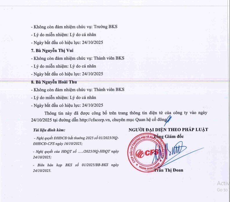 Một doanh nghiệp liên quan đến ‘nhóm’ FLC bất ngờ thông báo miễn nhiệm 8 nhân sự cấp cao