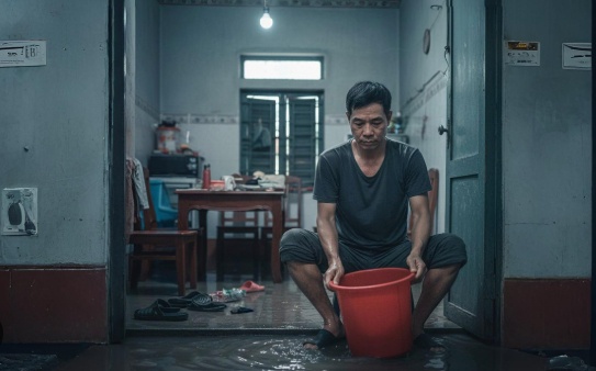 Tôi ngán tận cổ nhà mặt đất cứ mưa là ngập