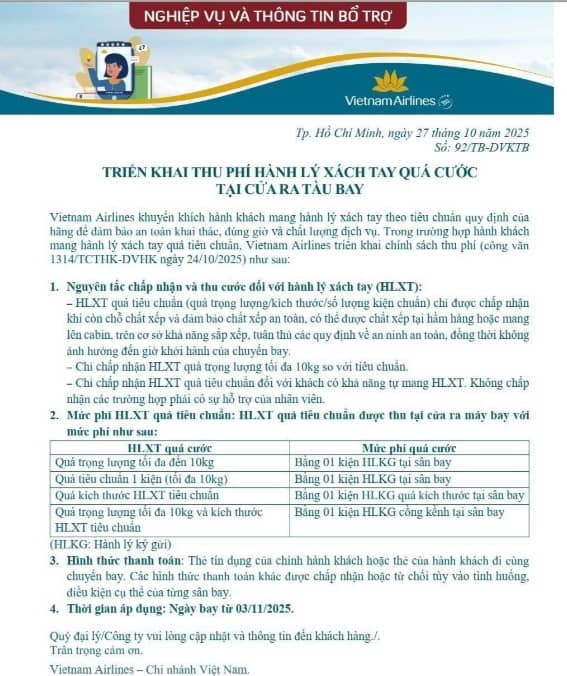 Sau 4 ngày nữa, khách bay Vietnam Airlines có thể mất 600.000 đồng nếu quên điều này