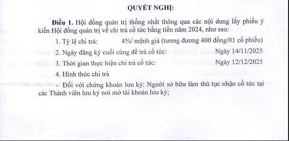 1.600 tỷ đồng sắp "chảy về túi" cổ đông GVR trong tháng 12