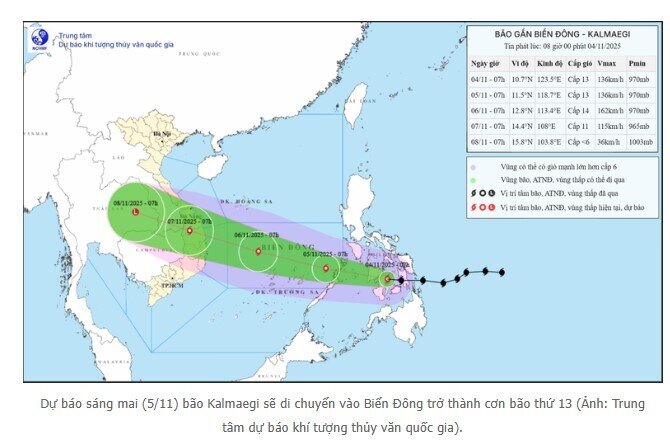 8 tỉnh vào trạng thái ứng phó khẩn với bão Kalmaegi