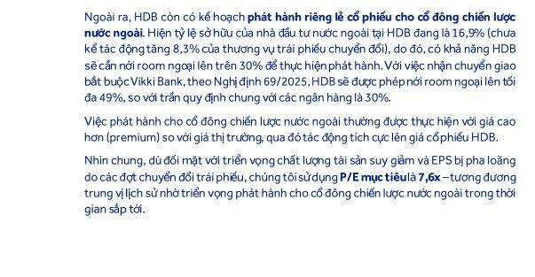 Một ngân hàng có ROE dẫn đầu ngành, cổ phiếu được khuyến nghị khả quan với tiềm năng tăng giá 12%
