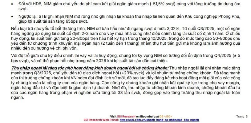 SSI Research: Nhóm ngân hàng đã chỉnh về vùng hấp dẫn, gọi tên loạt cổ phiếu tiềm năng tăng đến 32%