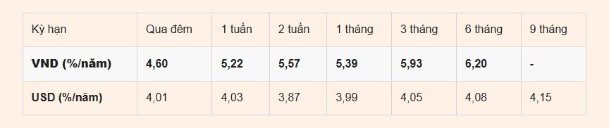 Thanh khoản dồi dào, lãi suất qua đêm VND giảm sâu 1%
