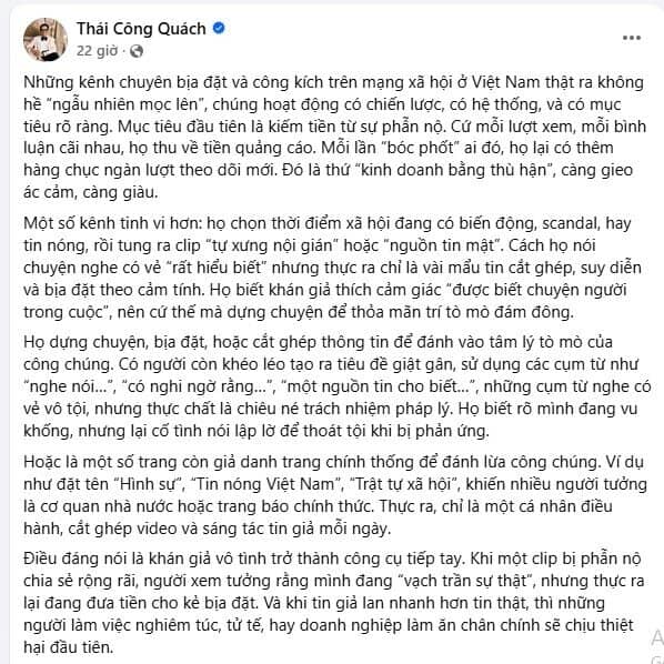 NTK Quách Thái Công tố cáo