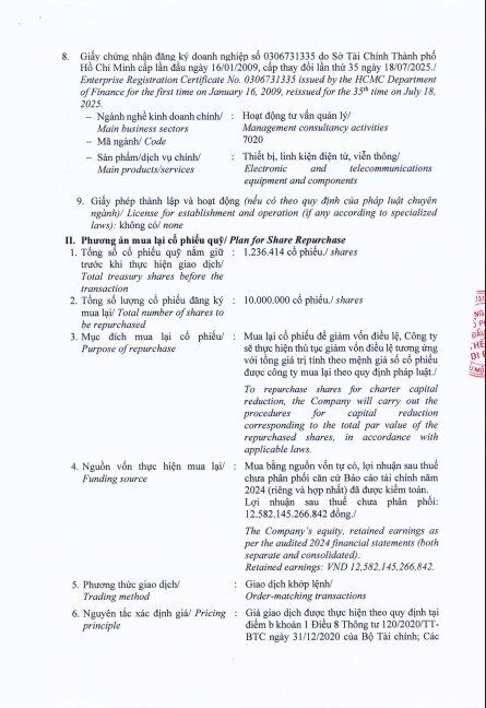 MWG chính thức đăng ký mua 10 triệu cổ phiếu quỹ