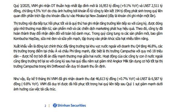 Một cổ phiếu sữa được khuyến nghị mua với tỷ suất sinh lời hơn 23%