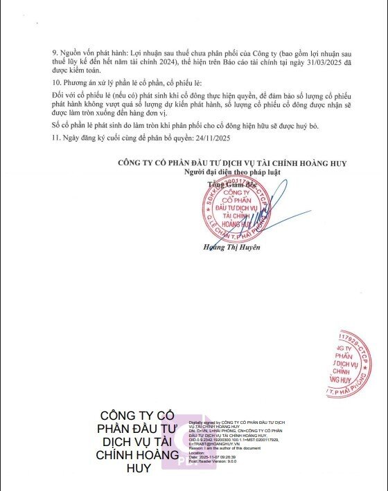 Báo lãi trên 1.100 tỷ đồng, TCH 'chốt' phát hành 43 triệu cổ phiếu trả cổ tức