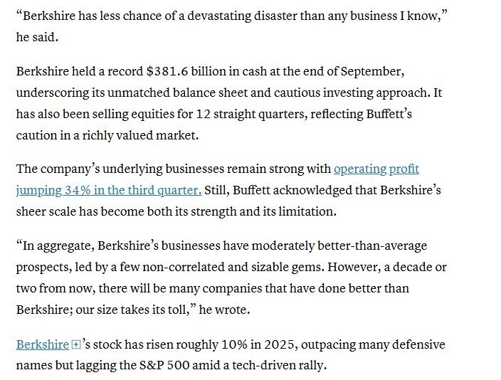Lá thư chia tay của huyền thoại Warren Buffett