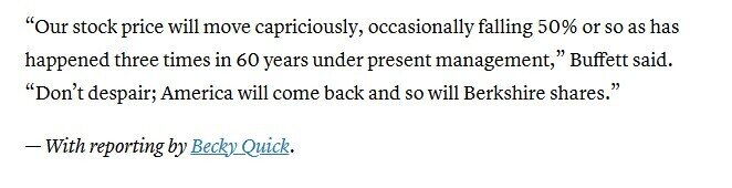 Lá thư chia tay của huyền thoại Warren Buffett