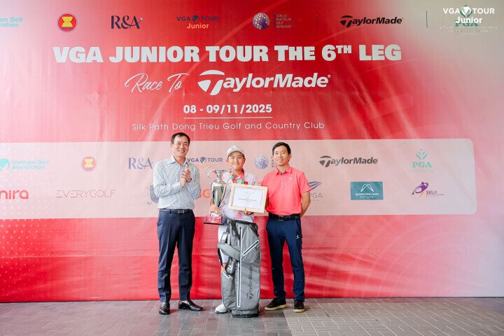 Nguyễn Bảo Phát vô địch chặng 6 VGA Junior Tour 2025