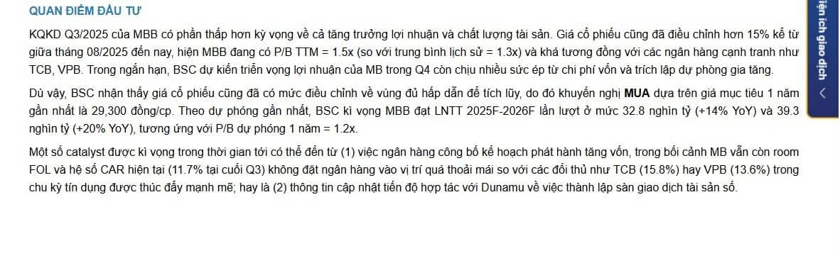 Hưởng lợi từ kế hoạch tăng vốn và dự án tài sản số: Cổ phiếu một ngân hàng được khuyến nghị mua, tiềm năng tăng 24%