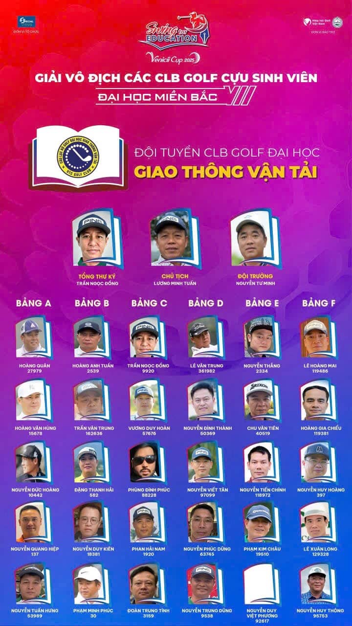 12 đội tuyển sẵn sàng tranh tài tại Giải VĐ các CLB Golf Cựu sinh viên Đại học miền Bắc 2025
