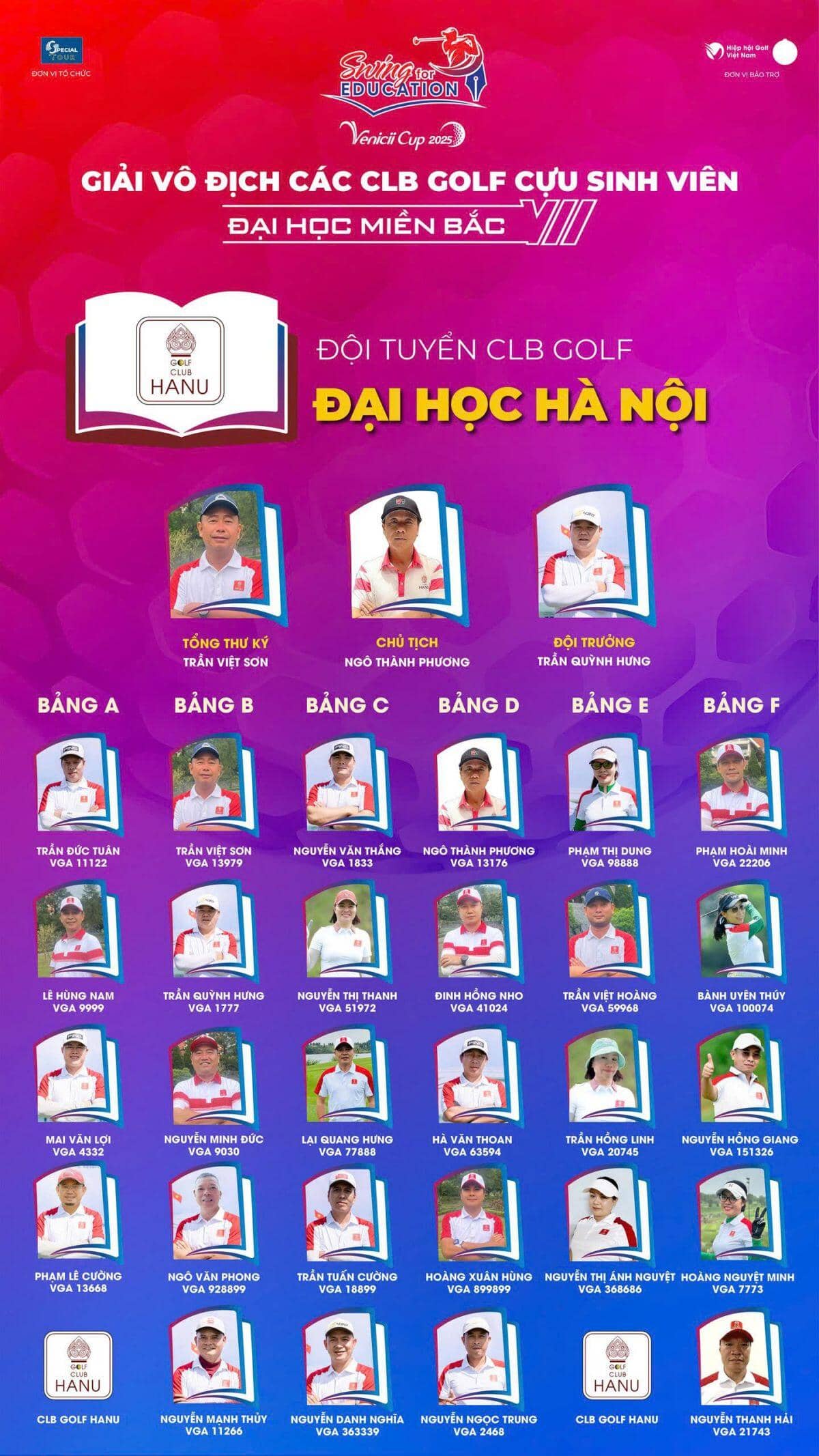 12 đội tuyển sẵn sàng tranh tài tại Giải VĐ các CLB Golf Cựu sinh viên Đại học miền Bắc 2025