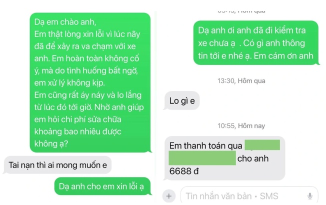 Đâm vào ô tô dừng đèn đỏ, cô gái “bàng hoàng” khi bị chủ xe yêu cầu trả… 6.688 đồng