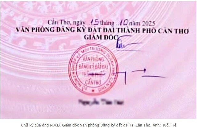 Sở NN-MT lên tiếng về chữ ký "thấy kỳ kỳ" của 1 giám đốc ở Cần Thơ