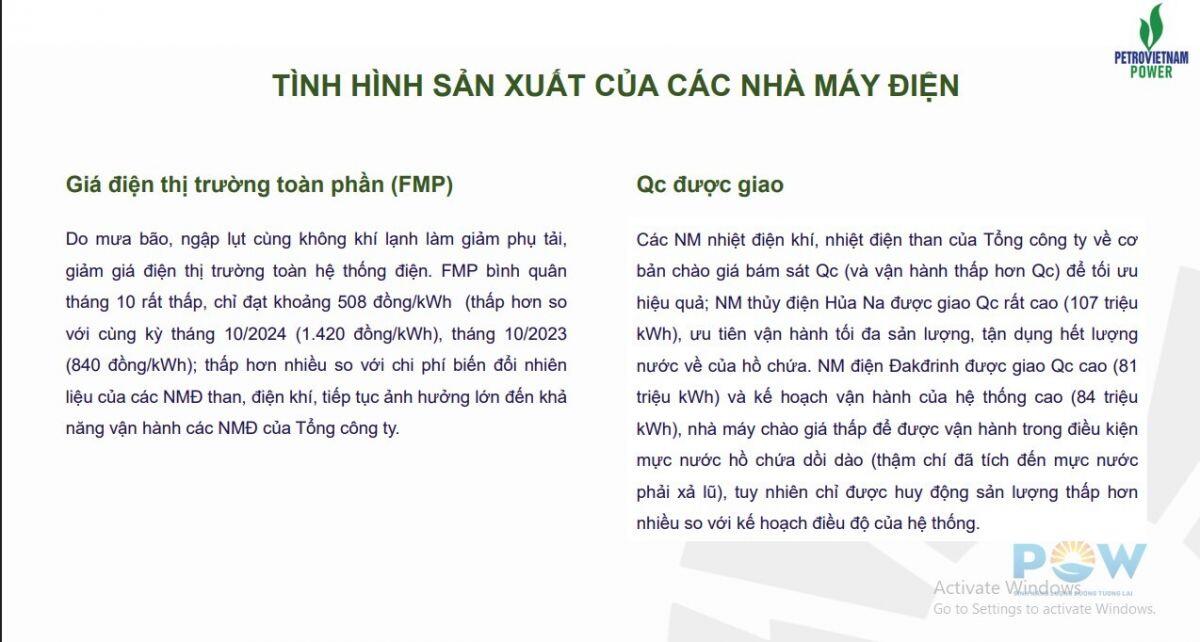 PV Power thu về gần 29.000 tỷ đồng sau 10 tháng