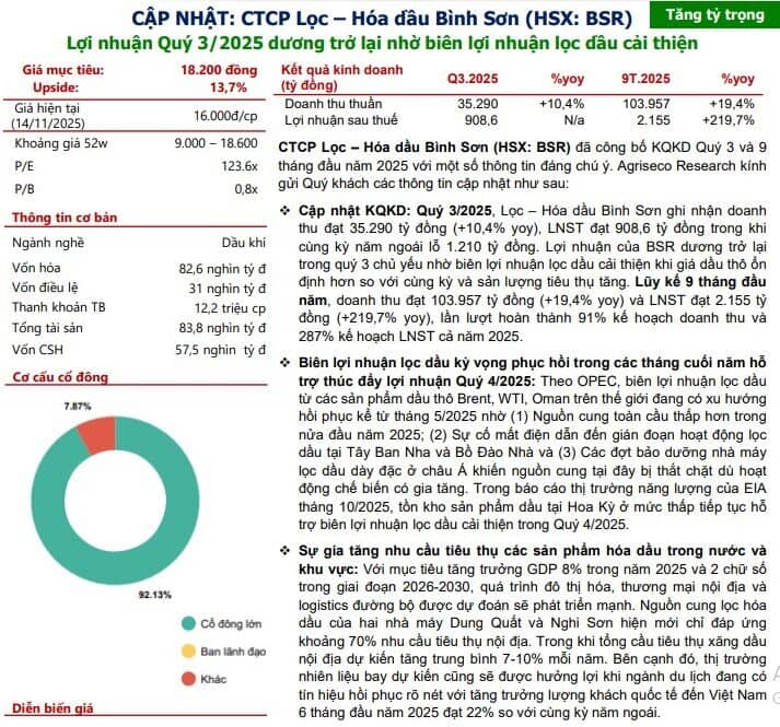Kỳ vọng biên lợi nhuận hồi phục, cổ phiếu của một ông lớn dầu khí được khuyến nghị mua, dư địa tăng giá 13%