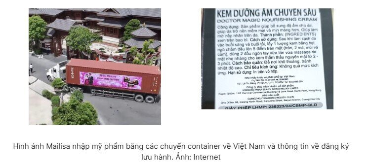 Mỹ phẩm của Mailisa: Cơ quan chức năng nói gì?