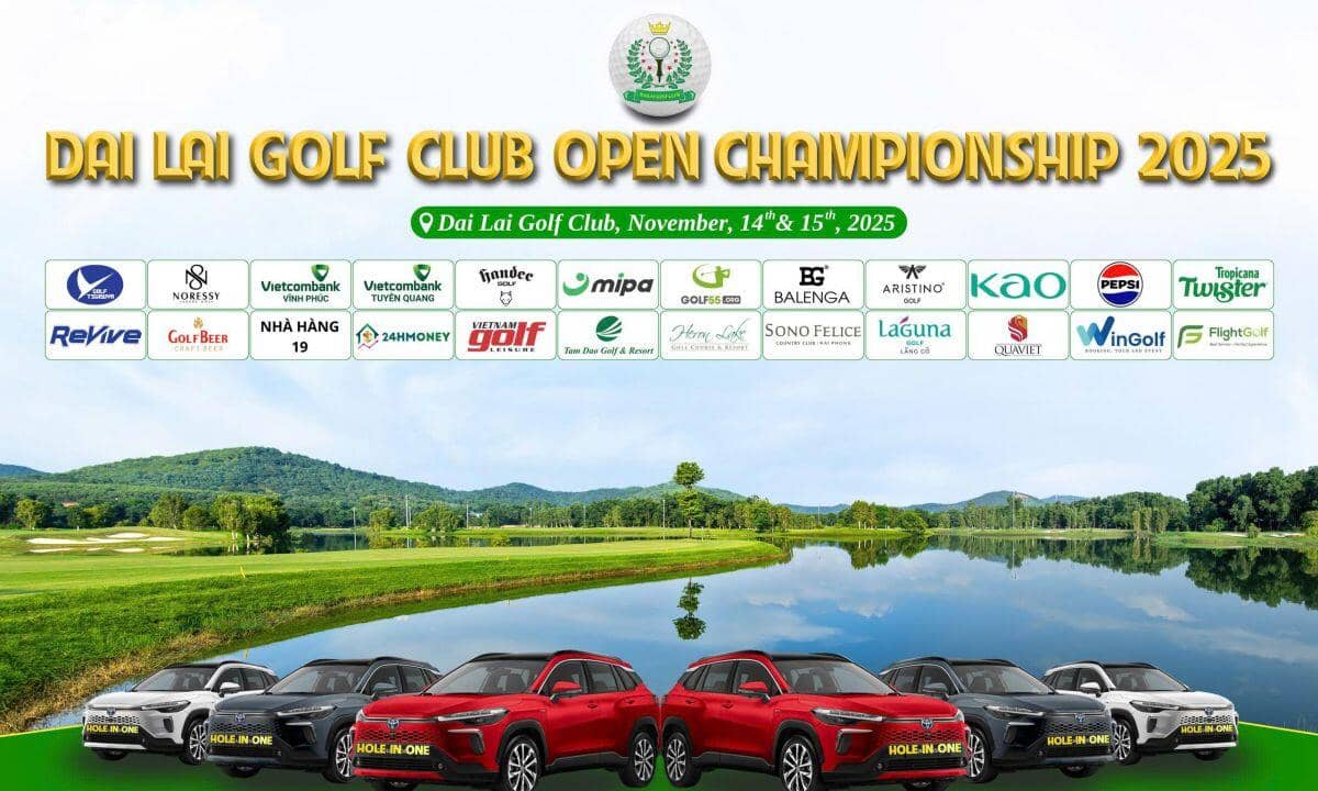 Gần 1000 golfer tham gia tranh tài giải Vô địch Câu lạc bộ Sân golf Đại Lải mở rộng 2025