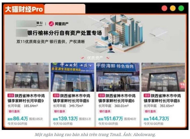 Làn sóng ‘bank sell-off’ nhà đất ở Trung Quốc khiến dân tình hoang mang