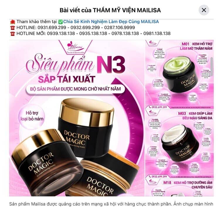 162 sản phẩm của Mailisa bị lấy mẫu kiểm tra
