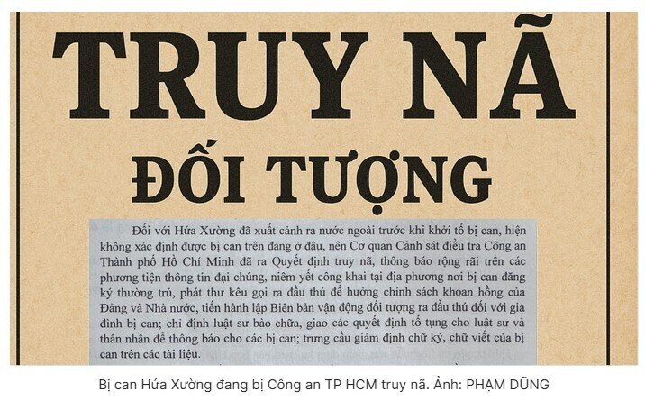 Công an TP HCM truy nã Hứa Xường, em ruột đại gia Hứa Thị Phấn