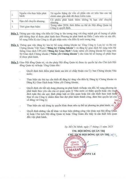 Masan Consumer muốn phát hành gần 238 triệu cổ phiếu