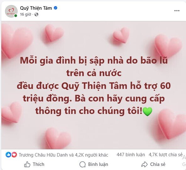 Quỹ Thiện Tâm của Vingroup kích hoạt gói hỗ trợ khẩn cấp đồng bào bão lụt: Hướng dẫn đăng ký thông tin