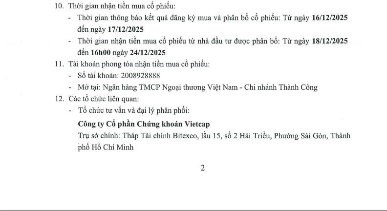 Nông nghiệp Hoà Phát chốt giá IPO 41.900 đồng/cp