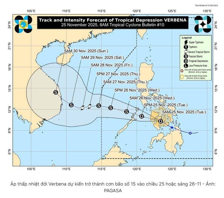 Thông tin mới nhất về "mầm" bão số 15, Philippines dự báo vào Việt Nam