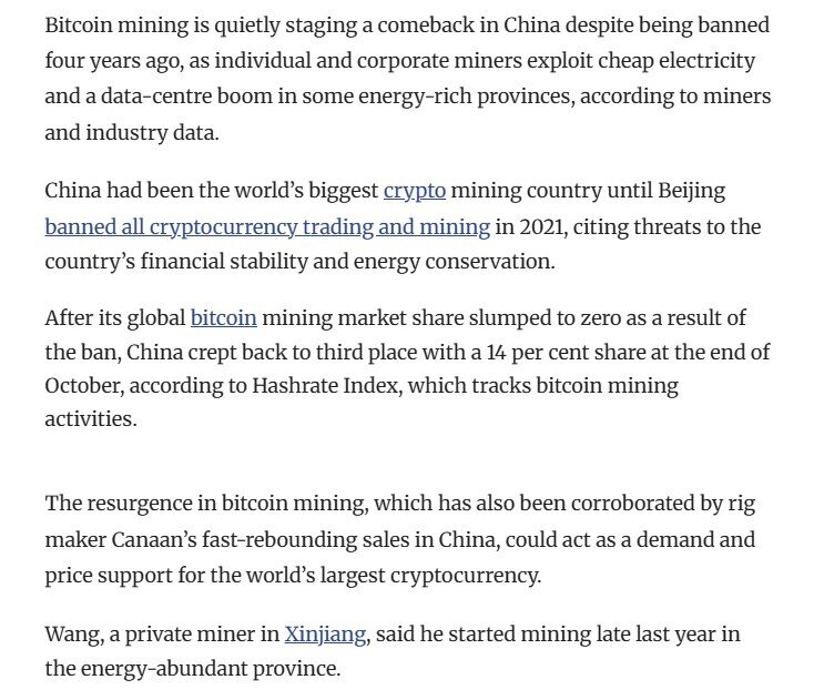 Trung Quốc “tái khai thác” Bitcoin sau 4 năm bị cấm