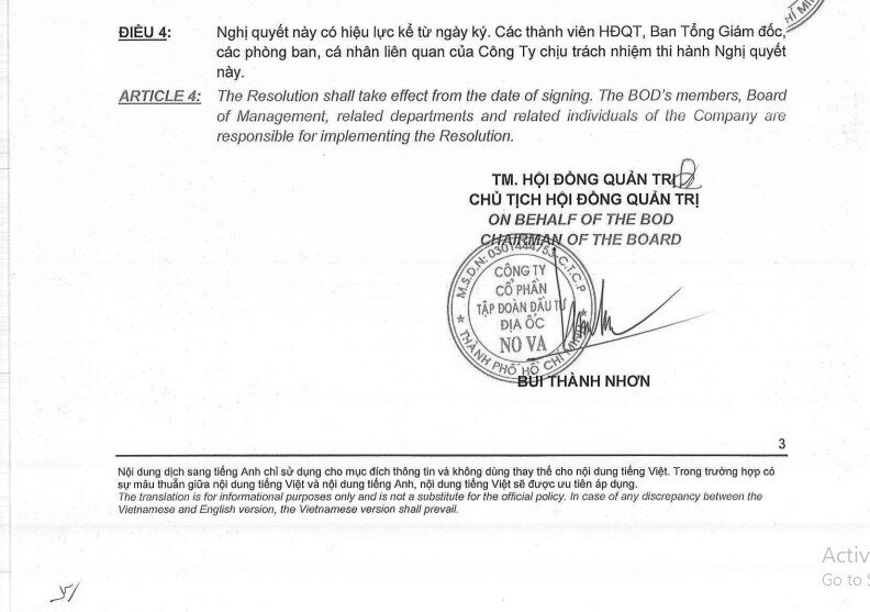 Novaland (NVL) muốn bán toàn bộ một công ty con vốn hơn 5.400 tỷ đồng