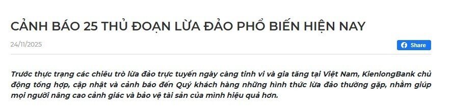 Ngân hàng phát cảnh báo khẩn: 25 kịch bản lừa đảo đang lan rộng