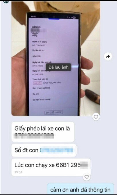 Nộp 2 triệu đồng mới gỡ thông tin phạt nguội?