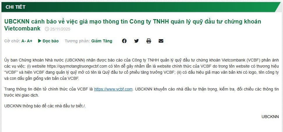 Ủy ban Chứng khoán Nhà nước phát cảnh báo