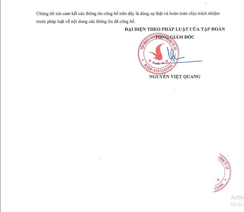 Vingroup chốt ngày đăng ký cuối cùng để phát hành 3,9 tỷ cổ phiếu thưởng