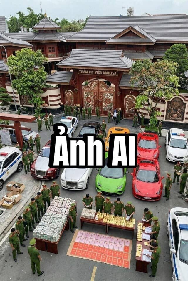Sự thật về bức ảnh “thu hồi tài sản tại biệt phủ Mailisa”: Ảnh AI, không phải hiện trường thật