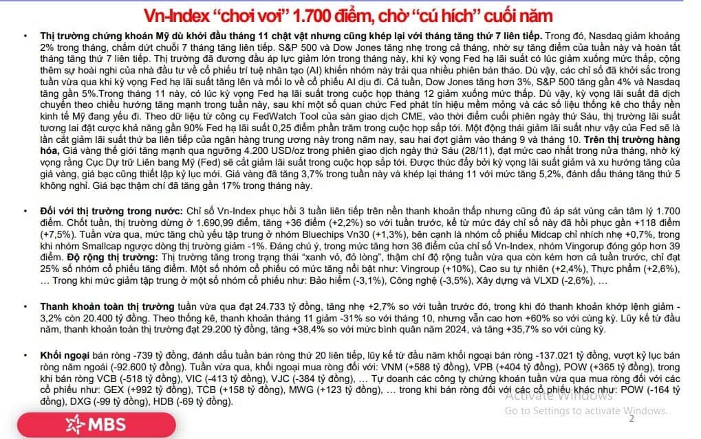 Rất khó để kỳ vọng thanh khoản tăng mạnh trong tuần này