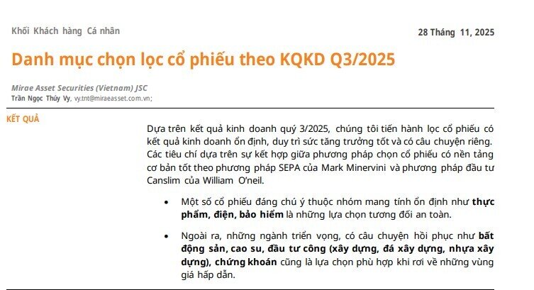 Danh sách cổ phiếu tăng trưởng có KQKD tốt, thanh khoản cao xứng đáng đầu tư