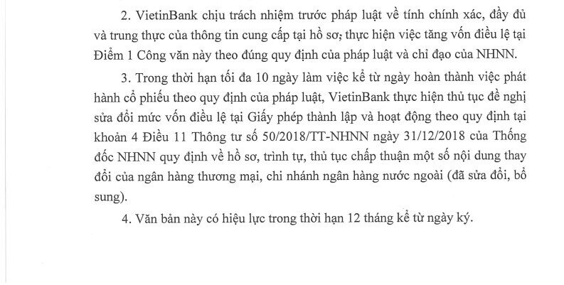 VietinBank được NHNN chấp thuận tăng vốn lên hơn 77.000 tỷ đồng