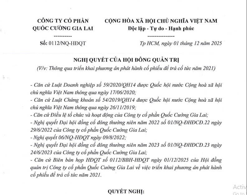 QCG sắp phát hành hơn 27 triệu cổ phiếu trả cổ tức năm 2021