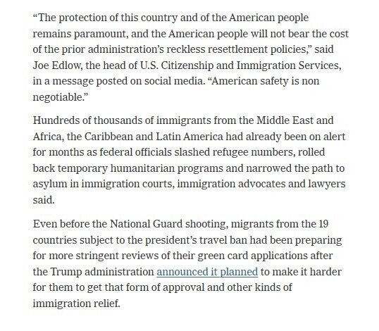 19 quốc gia Mỹ tạm dừng nhập cư