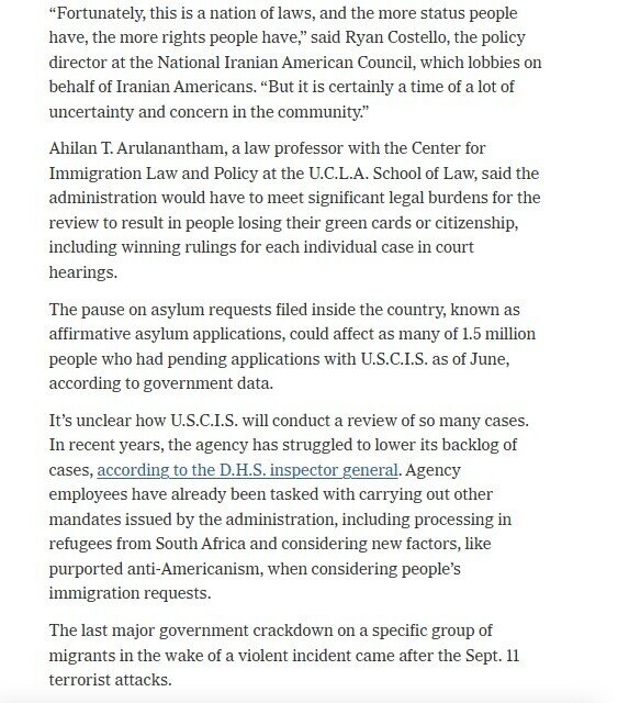 19 quốc gia Mỹ tạm dừng nhập cư